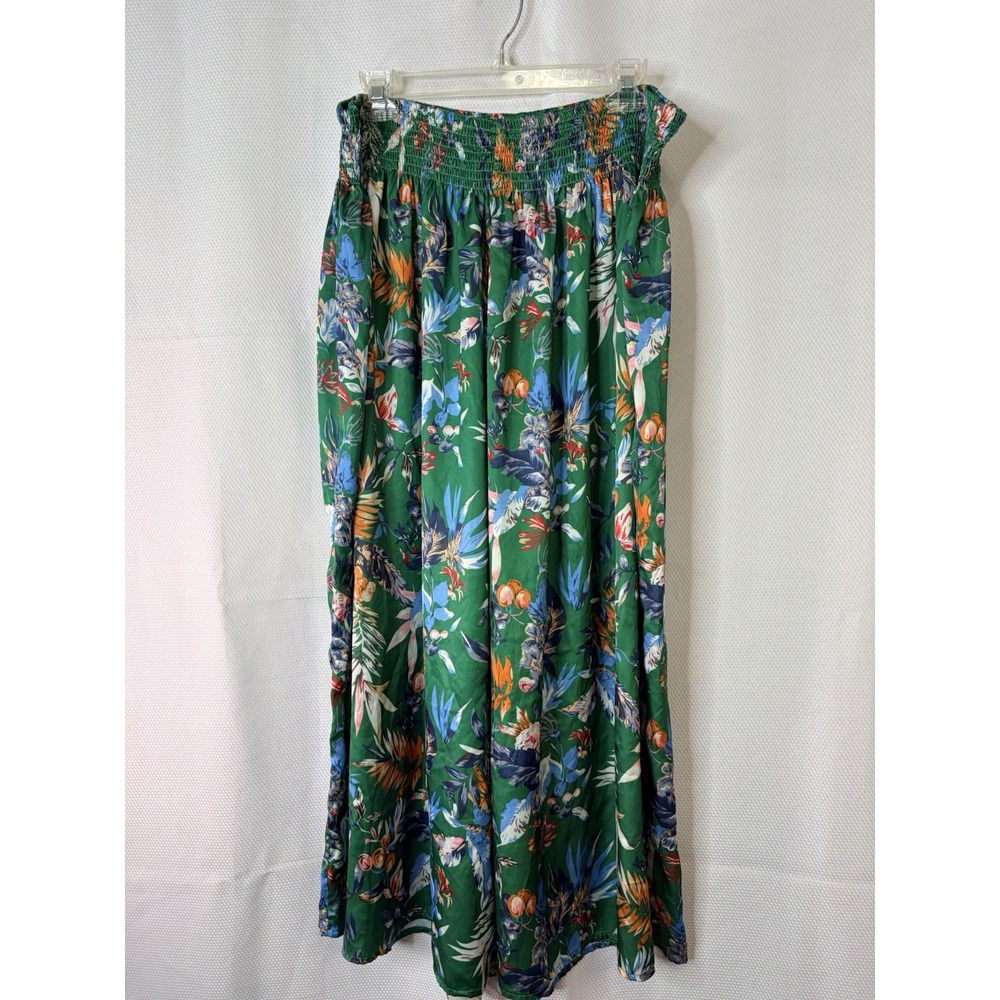Rebdolls Floral Print Satin/Silk Skirt - Multicolor - 3x